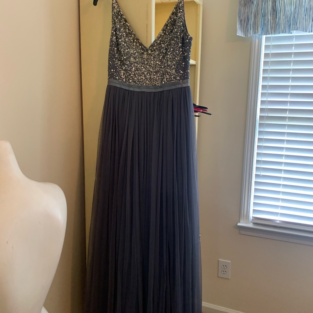 Avery dress gown evening sequin blue